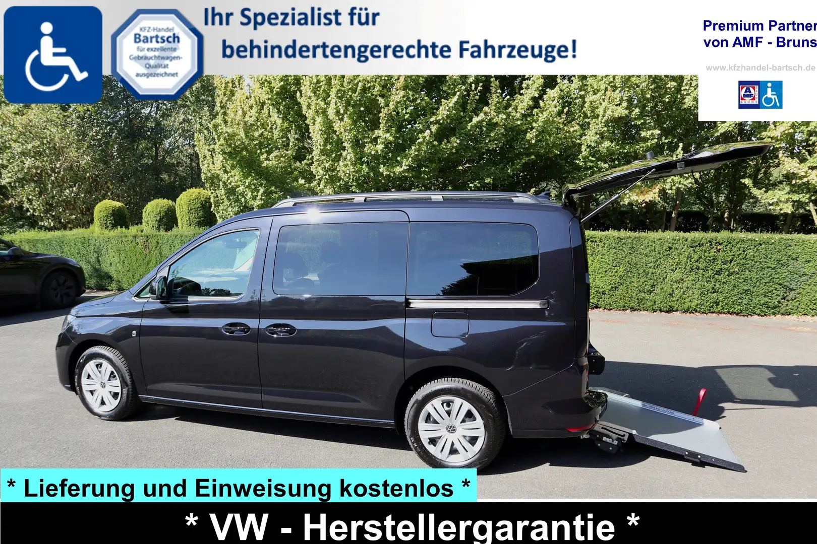 Volkswagen Caddy Maxi 1,5 TSI DSG*rollstuhlgerecht*Wenderampe* Schwarz - 1