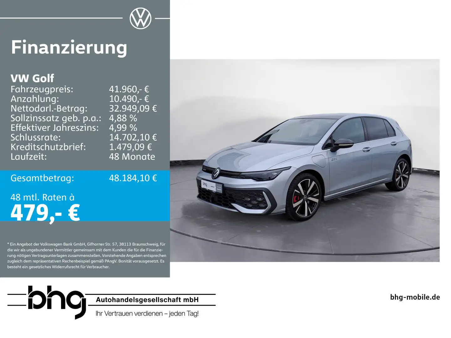 Volkswagen Golf GTE 1.5 eHybrid OPF DSG GTE Silber - 1