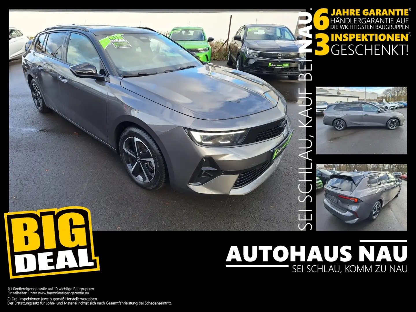 Opel Astra Sports Tourer GS 1.2 Turbo inkl. Big Deal Grau - 1