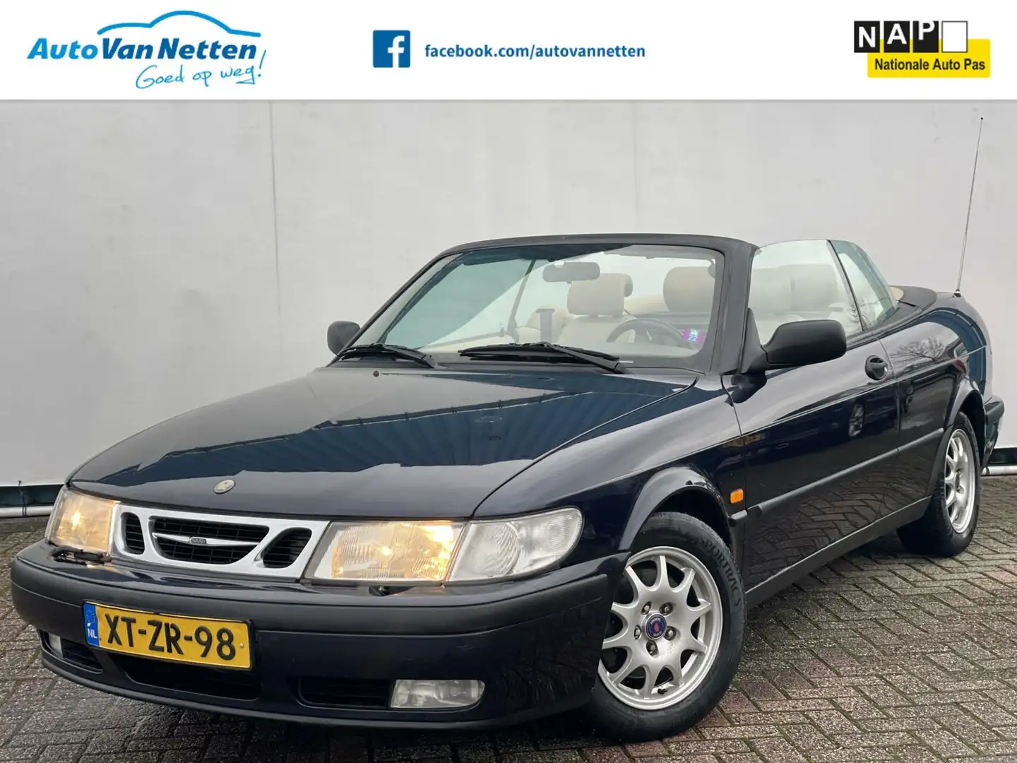 Saab 9-3 Cabrio 2.0 Turbo 154pk Automaat, SE uitv.,Clima,St Blauw - 1
