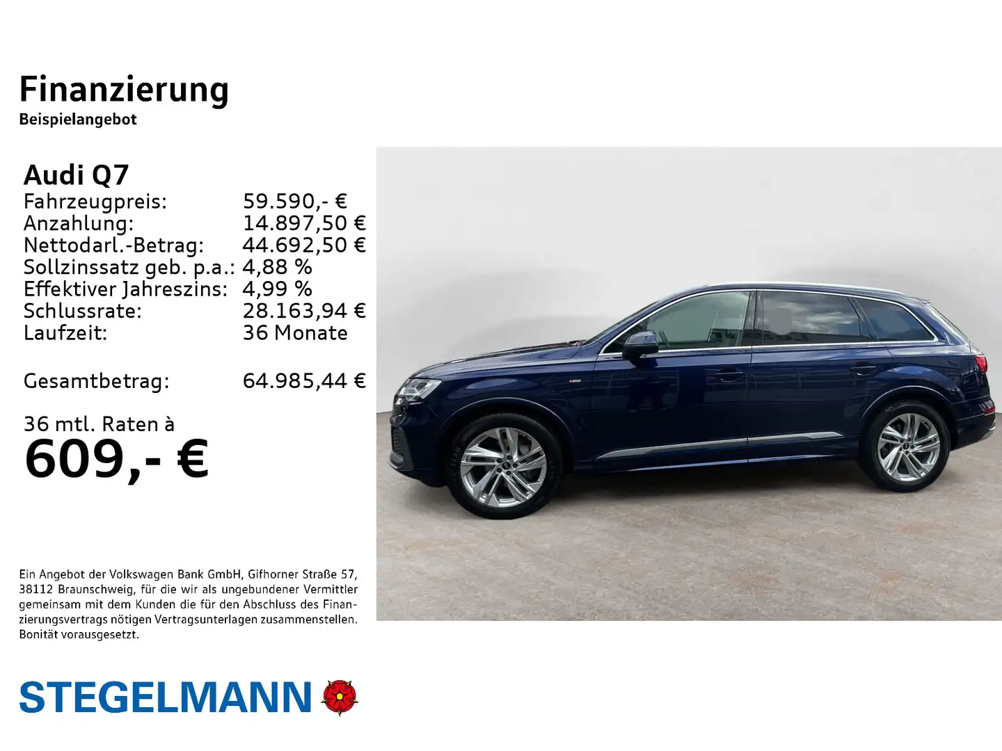 Audi Q7 50 TDI S-Line Head-Up*20Z*Standhzg*Memory Bleu - 2