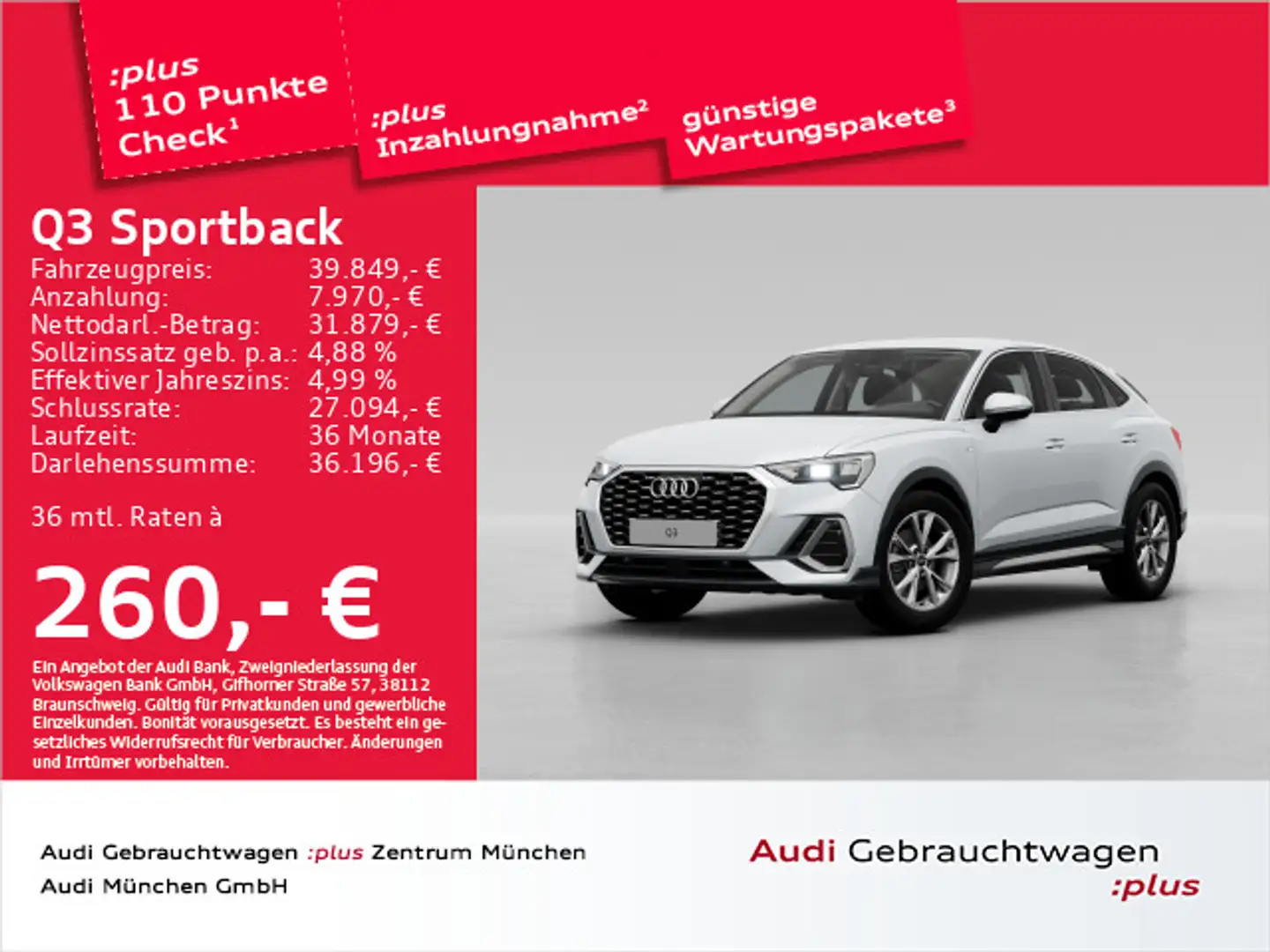 Audi Q3 35 TFSI S tronic S line ACC/Navi/Vi Weiß - 1