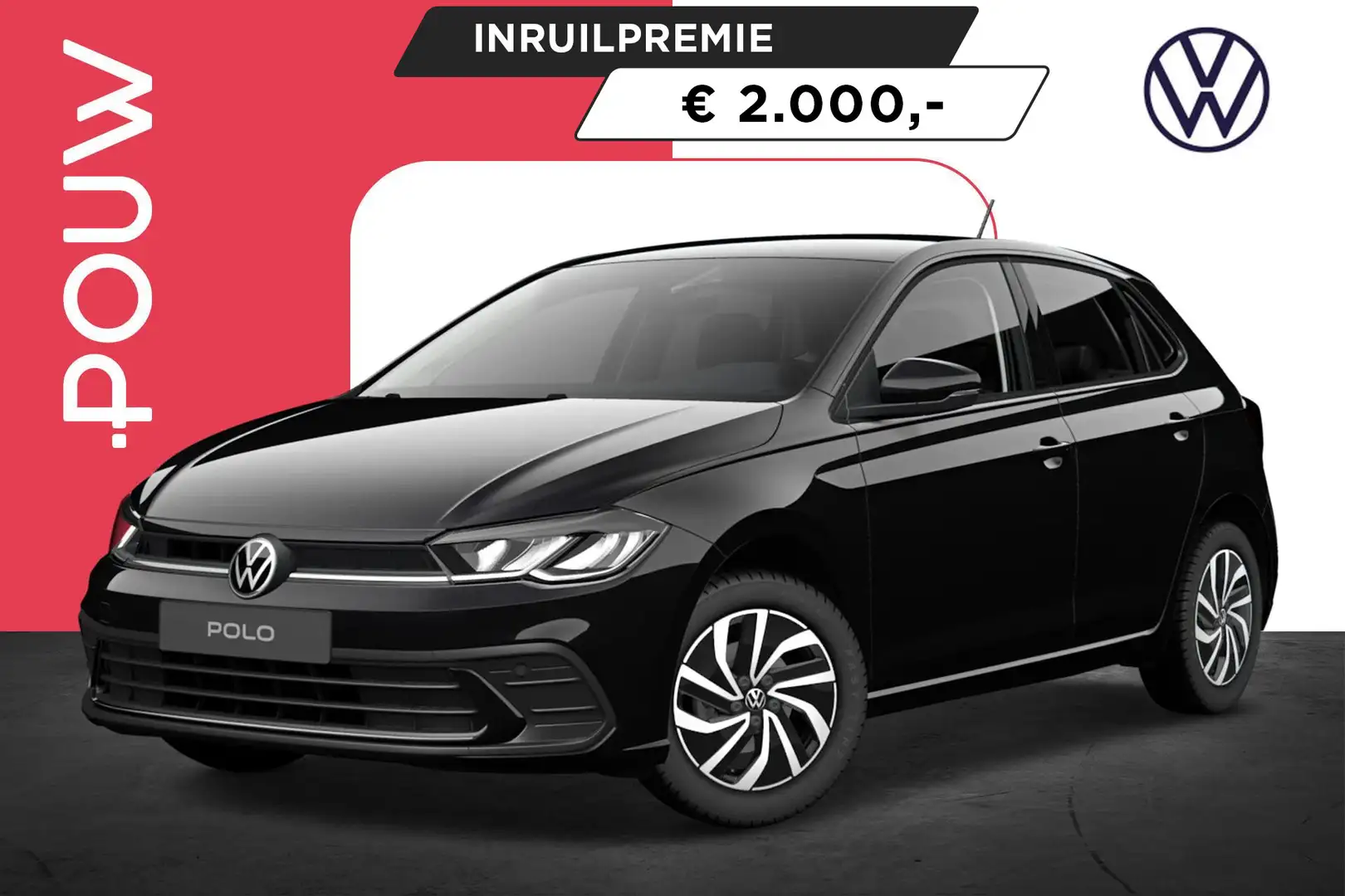 Volkswagen Polo 1.0 TSI 95pk Life Edition | Achteruitrijcamera | 1 Zwart - 1