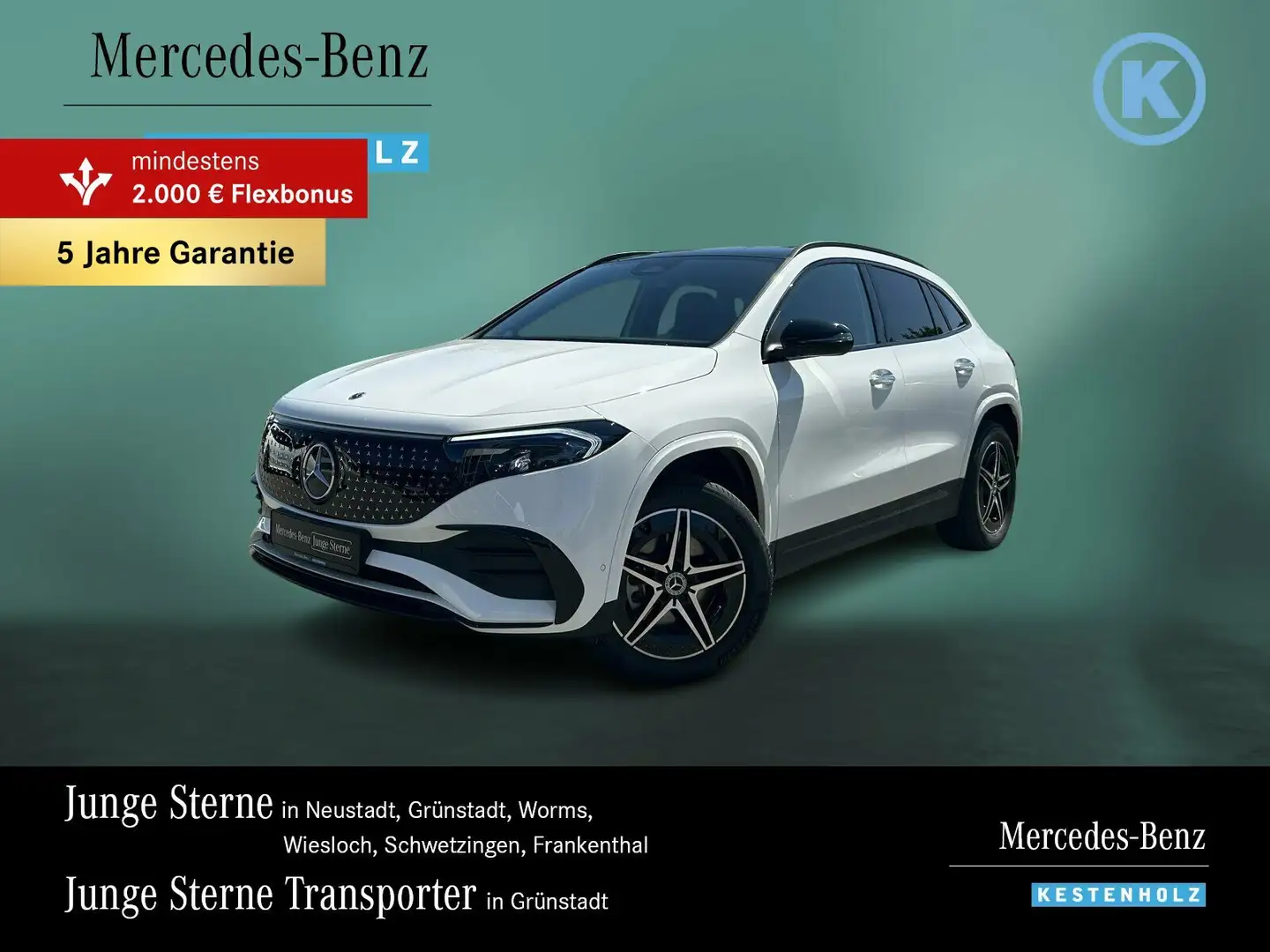 Mercedes-Benz EQA 300 EQA 300 4M AMG+PANO+MEMORY+AHK+NIGHT+KAMERA+KEY Weiß - 1
