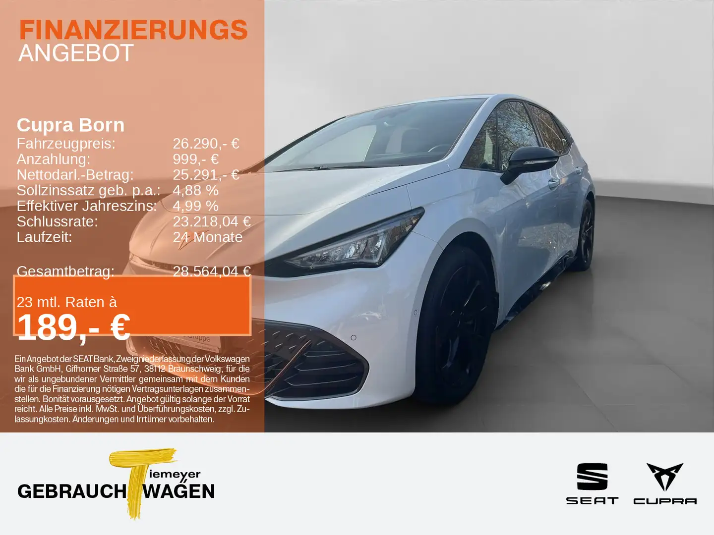 CUPRA Born 360 ALLWETTER LM19 PRIVACY SITZHZ Weiß - 1