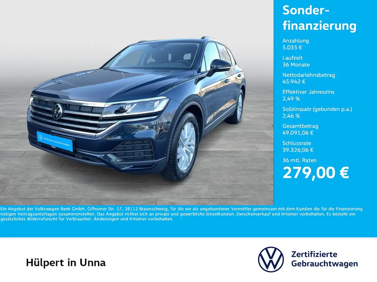 Volkswagen Touareg V6 AHK CAM ACC LM19 E-KLAPPE NAVI