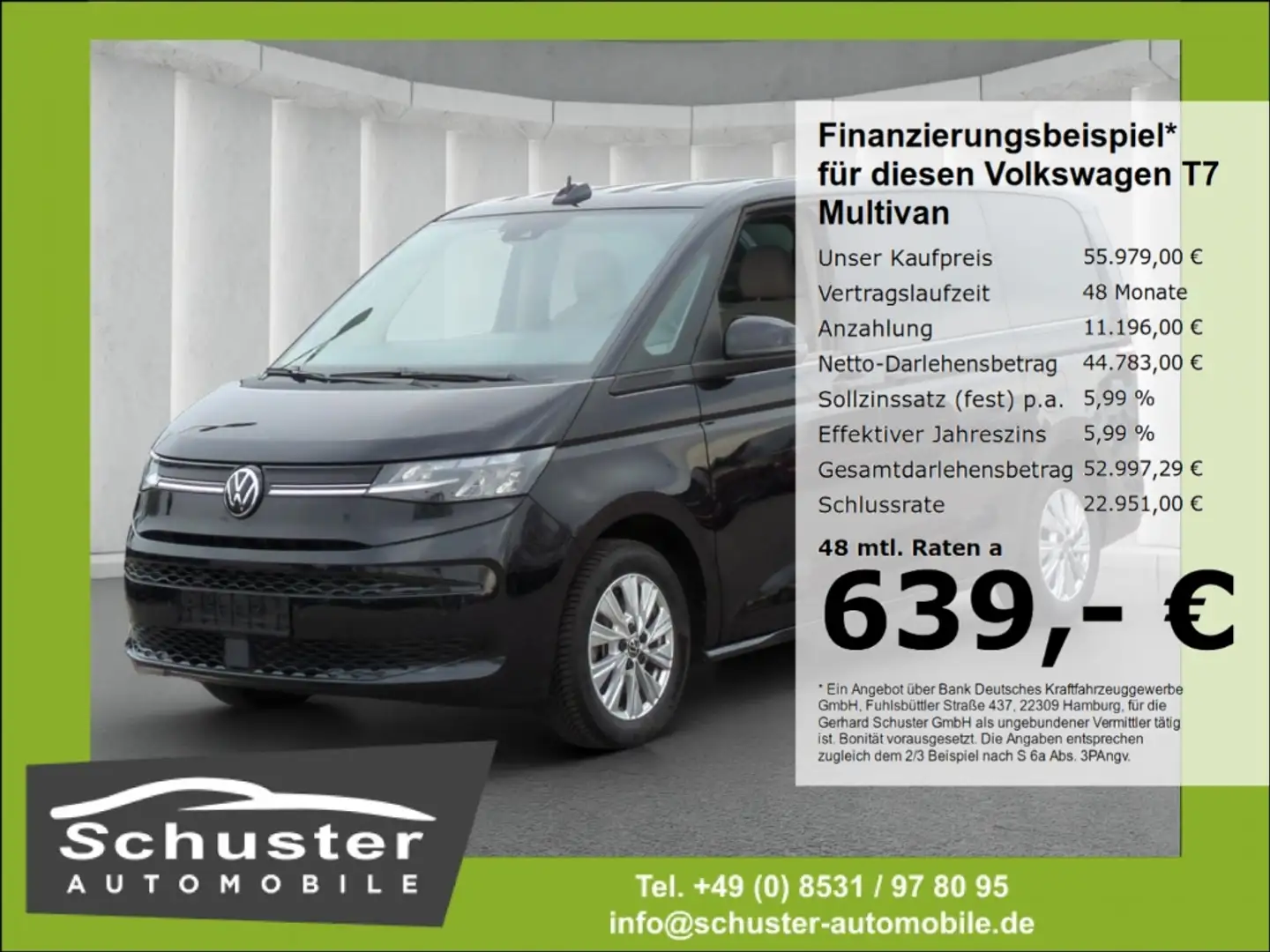 Volkswagen T7 Multivan eHybrid lang*AHK ACC R-Kam Navi LED Schwarz - 1