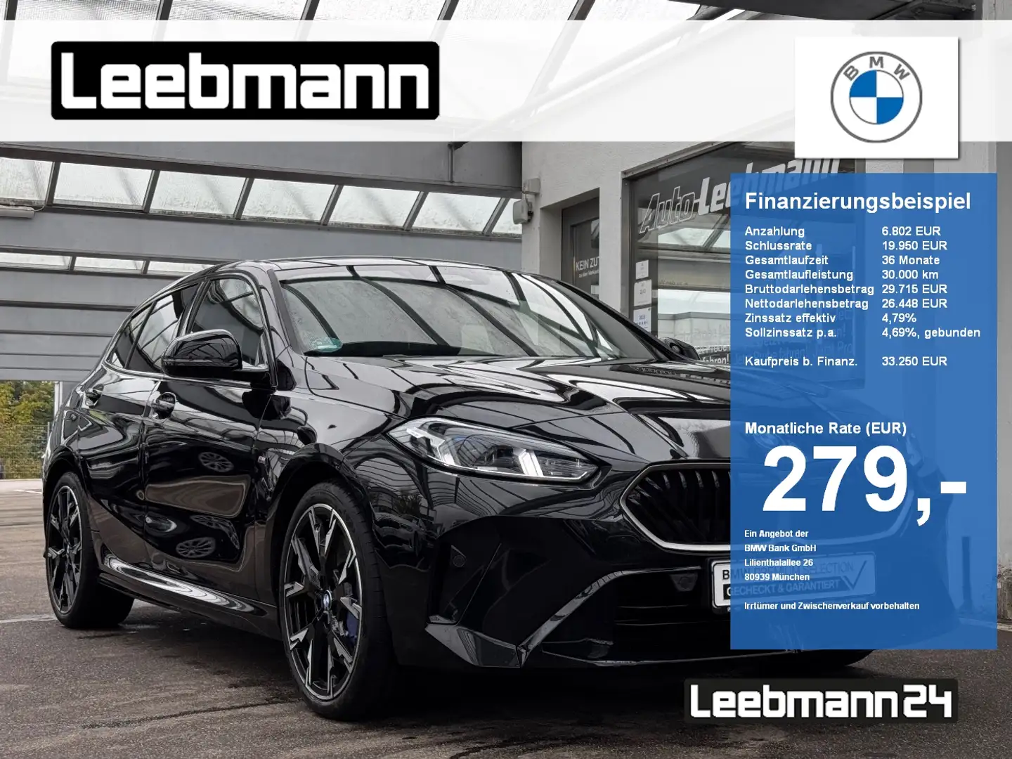 BMW 120 M-Sportpaket 19-Zoll/HK-HiFi/ACC/360/HUD Schwarz - 1