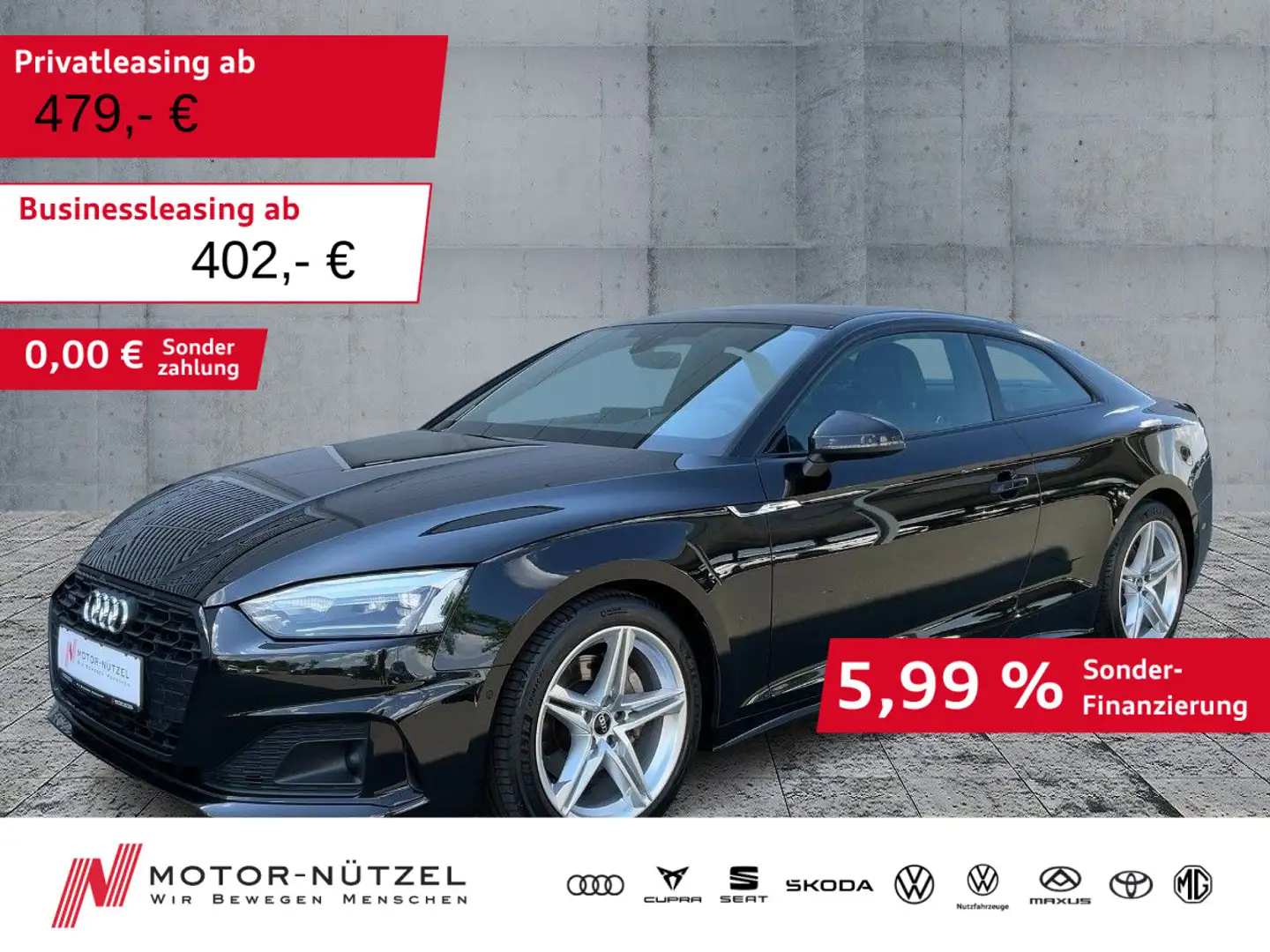 Audi A5 40 TDI QU S-TR ADVANCED LED+NAV+RFK+ACC Zwart - 1