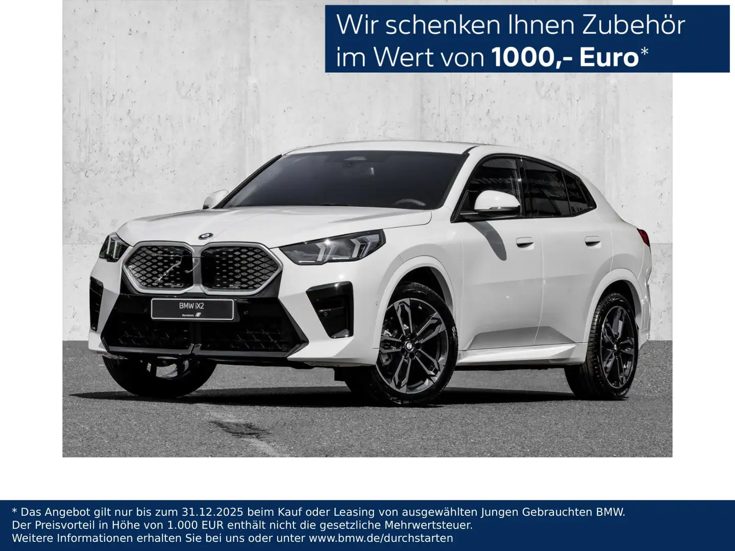 BMW iX2 eDrive20 M Sport AHK RFK NAVI LED PDC V+H Weiß - 1
