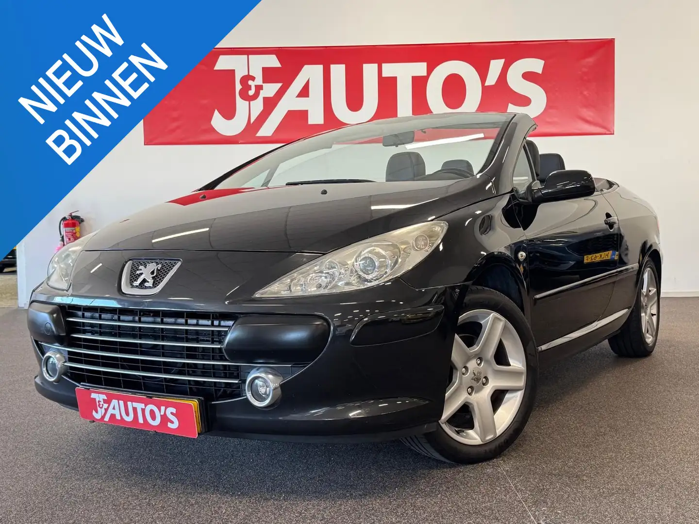 Peugeot 307 CC 2.0-16V ECC AIRCO, CRUISE, LEER, Zwart - 1