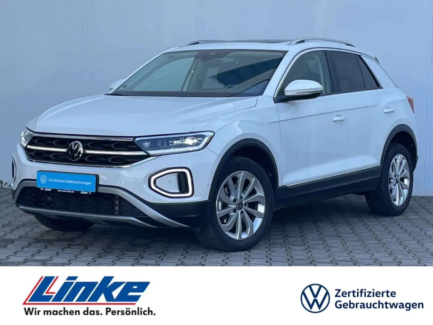 Volkswagen T-Roc 1.5 TSI DSG Style AHK/Kamera/Pano/Navi/ACC/Matrix/ Weiß - 1