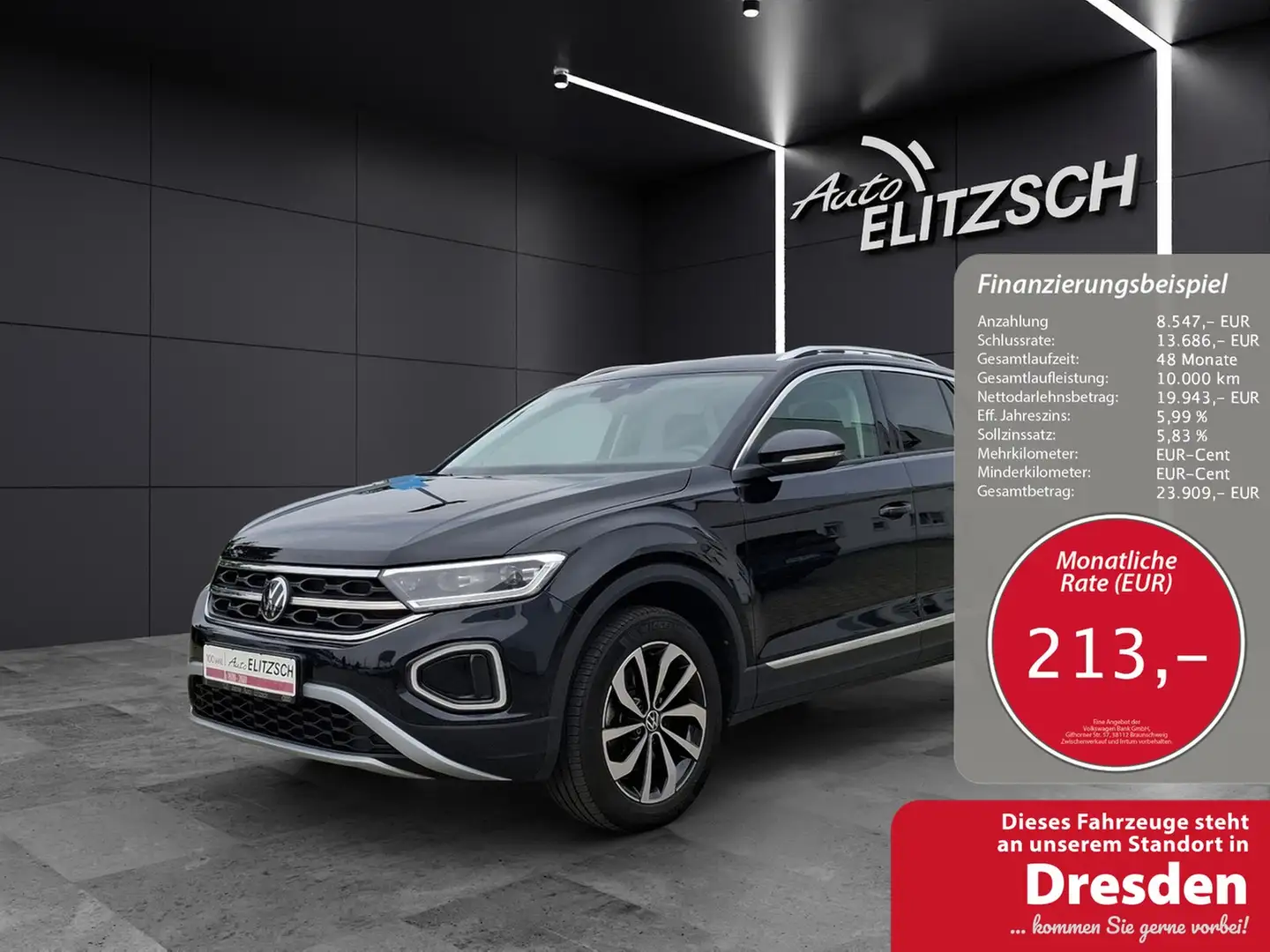 Volkswagen T-Roc TDI DSG Style LED AHK Navi AID ACC RFK SH Schwarz - 1