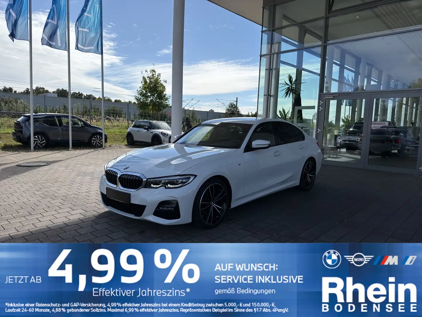 BMW 320 i Limousine M Sport HiFi Fernlichtassist Navi Weiß - 1