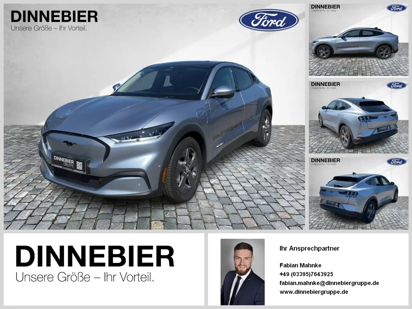 Ford Mustang Mach-E E-RANGE *PANORAMA*B&O*360° Silber - 1