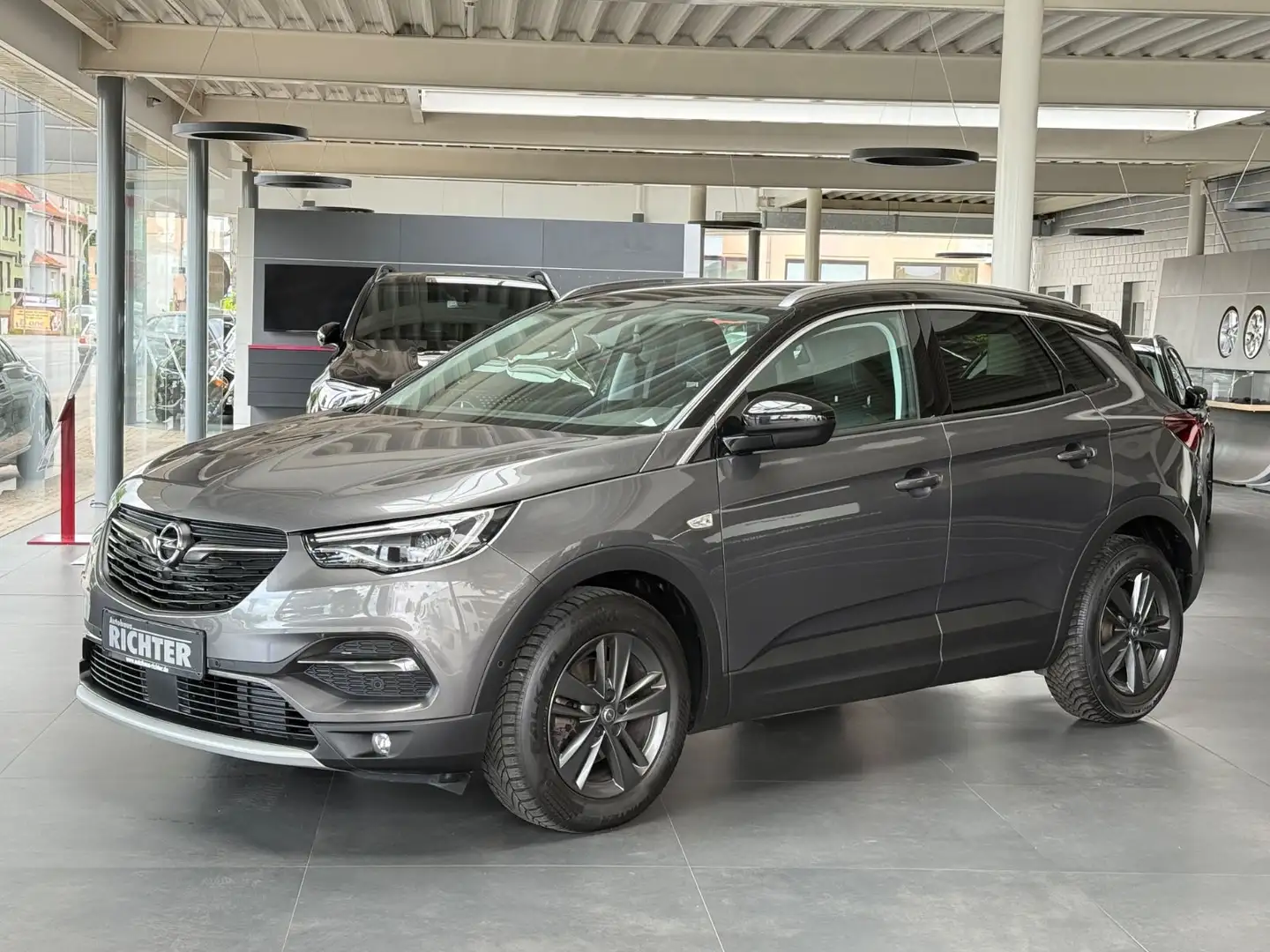 Opel Grandland X LED/Leder/360°/SHZ/AHK/Navi/2.Hand Grau - 1