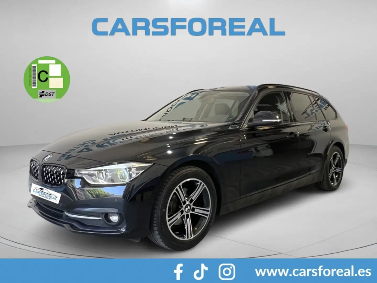 BMW 318 318d Touring Zwart - 2