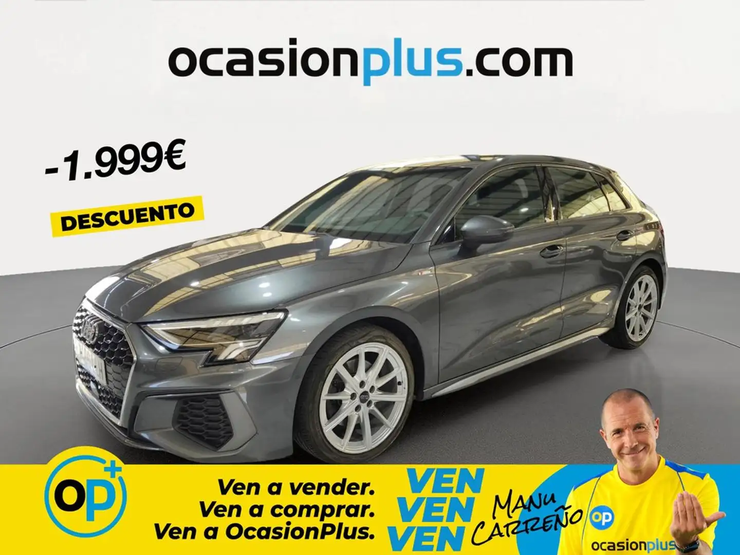 Audi A3 Sportback 30TDI Genuine Gris - 1