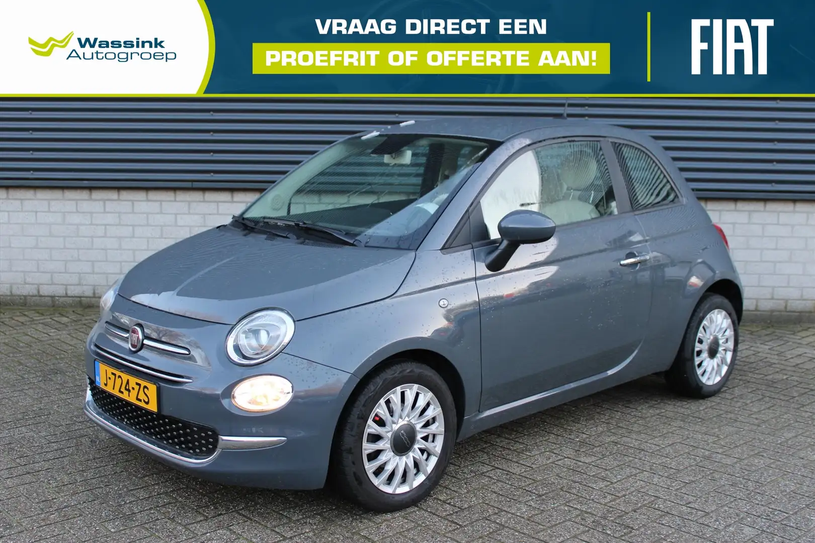 Fiat 500 Lounge Hybrid 70pk I Cruise Control I Parkeersenso Grau - 1