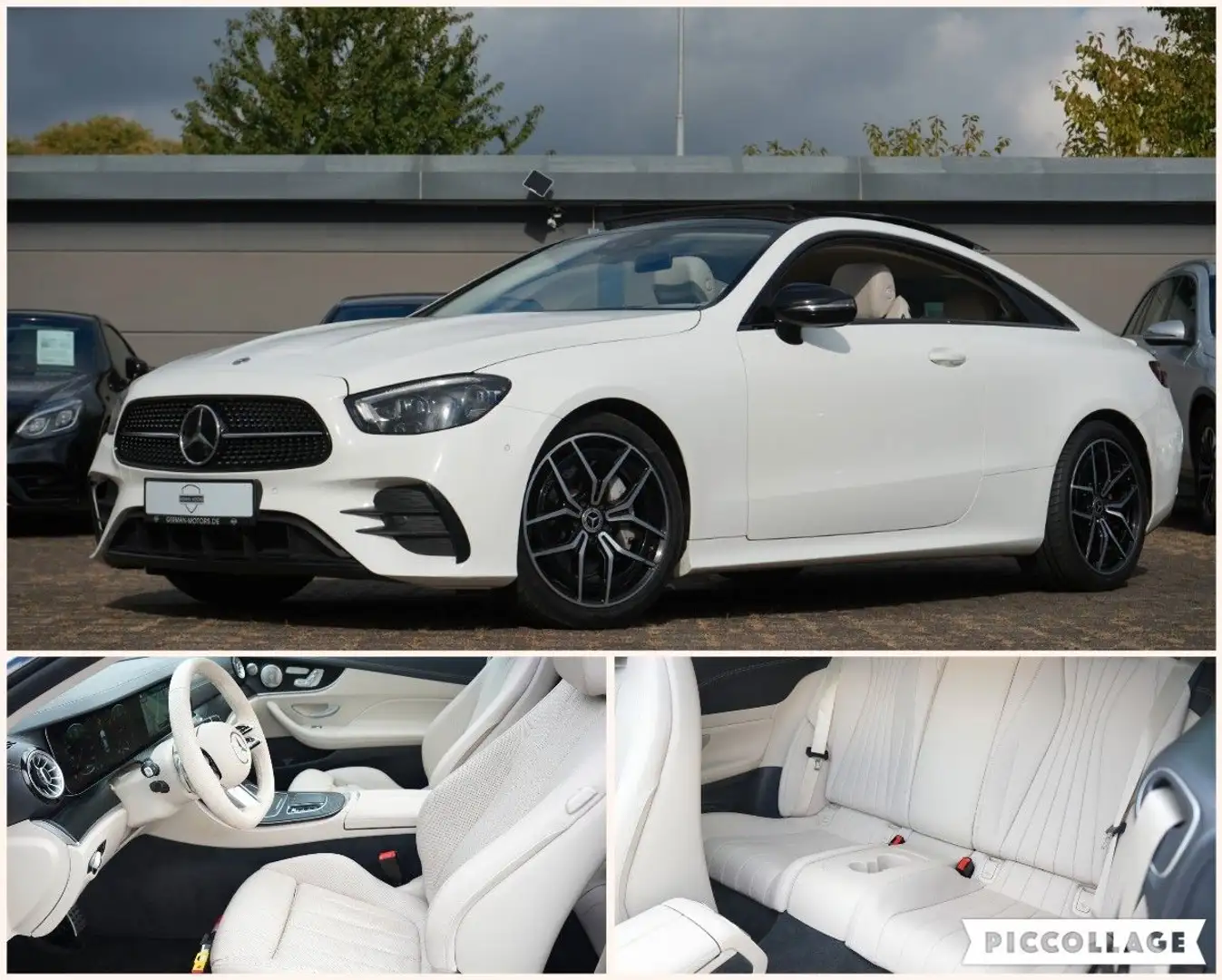 Mercedes-Benz E 220 d Coupe AMG-LINE|NIGHT|LEDER BEIGE|PANORAM Blanco - 1