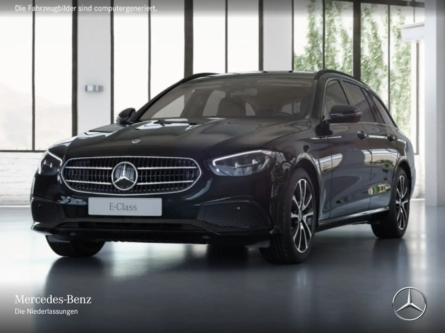 Mercedes-Benz E 220 d T AVANTG+NIGHT+AHK+LED+FAHRASS+BURMESTER Noir - 2
