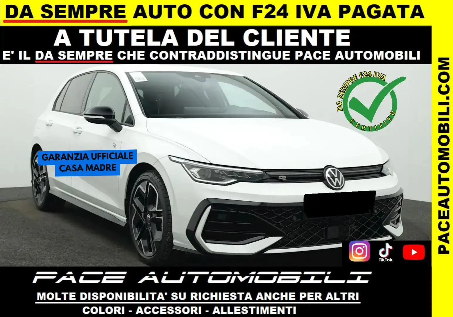 Volkswagen Golf VIII.5 8.5 R-LINE RLINE R LINE PLUS KAMERA PDC ACC Bianco - 1