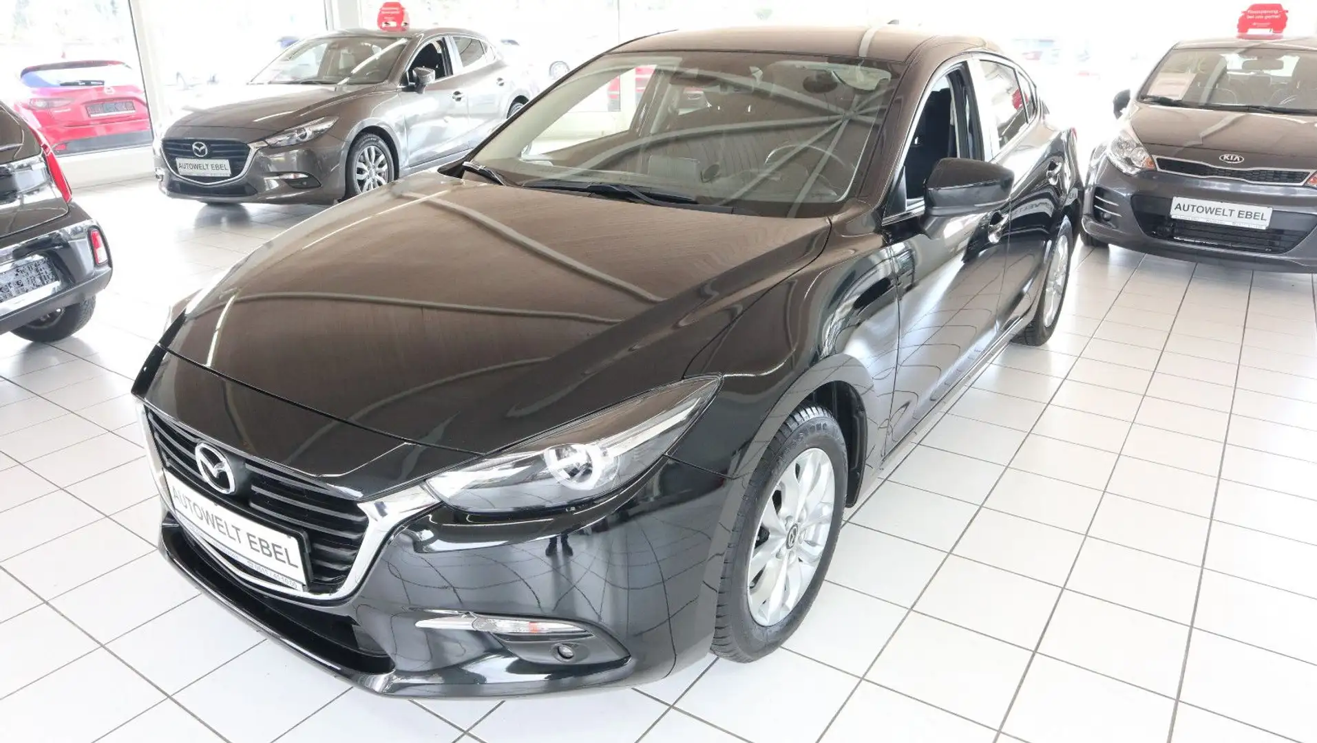 Mazda 3 Lim.*120PS*NAV*LED*PDC V+H*RFK*HU/AU+INSP. NEU Schwarz - 1