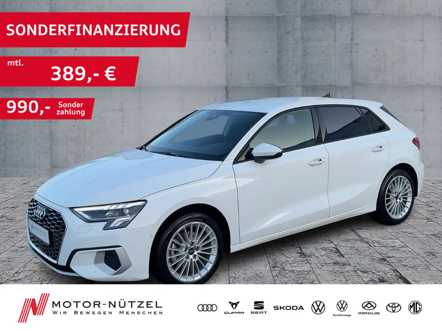 Audi A3 35TFSI S-TR ADVANCED LED+NAV+SHZ+VC Weiß - 1
