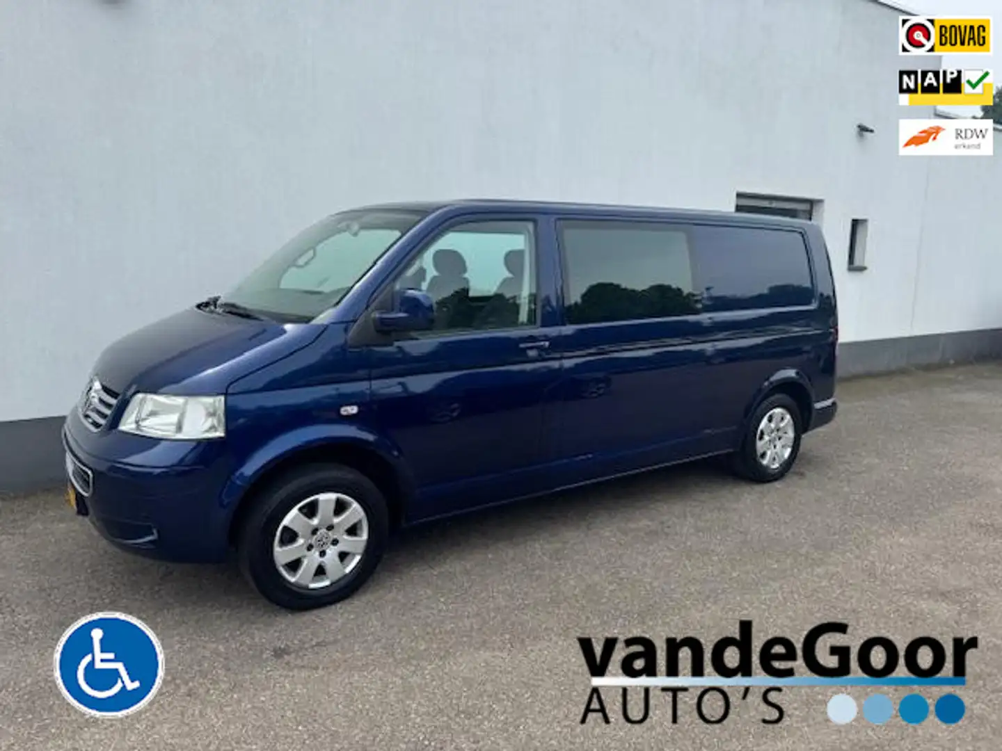 Volkswagen Transporter 2.5 TDI 340 MHD, L2H1, '10, aut., in een keurige s Синий - 1