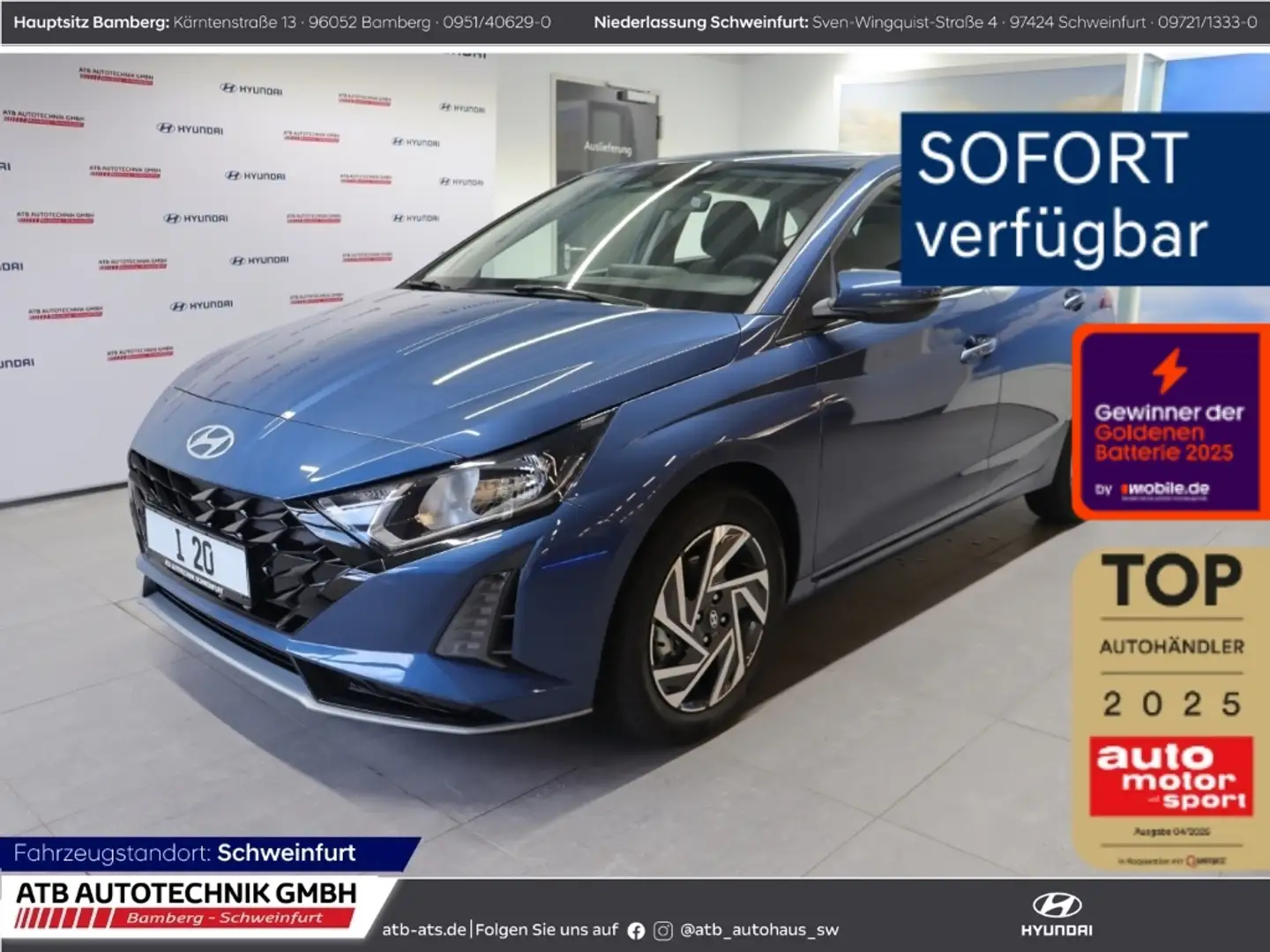 Hyundai i20 MY25 Trend 1.0 T-GDI 100 PS 6-MT 2WD Bleu - 1