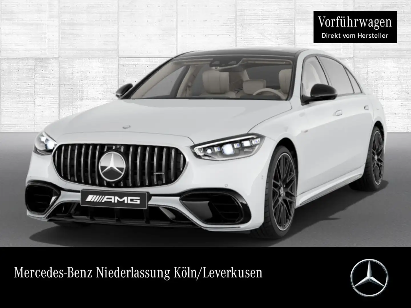 Mercedes-Benz S 63 AMG S 63 E PANO+360+DIGITAL-L+BURMESTER3D+FAHRASS+HUD Weiß - 1