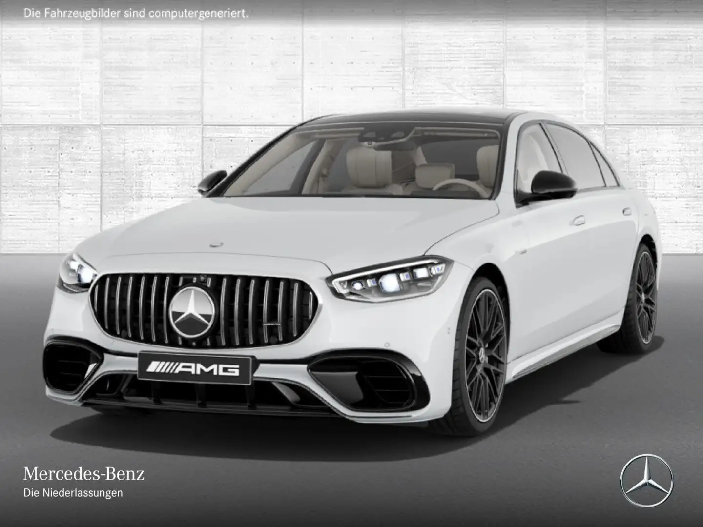 Mercedes-Benz S 63 AMG S 63 E PANO+360+DIGITAL-L+BURMESTER3D+FAHRASS+HUD Weiß - 2