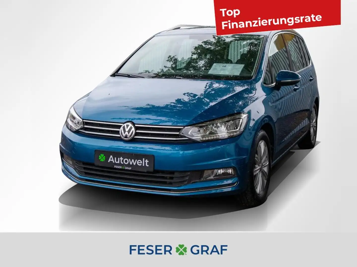 Volkswagen Touran Highline 1.8 DSG AHK Parklenk. DCC Blau - 1