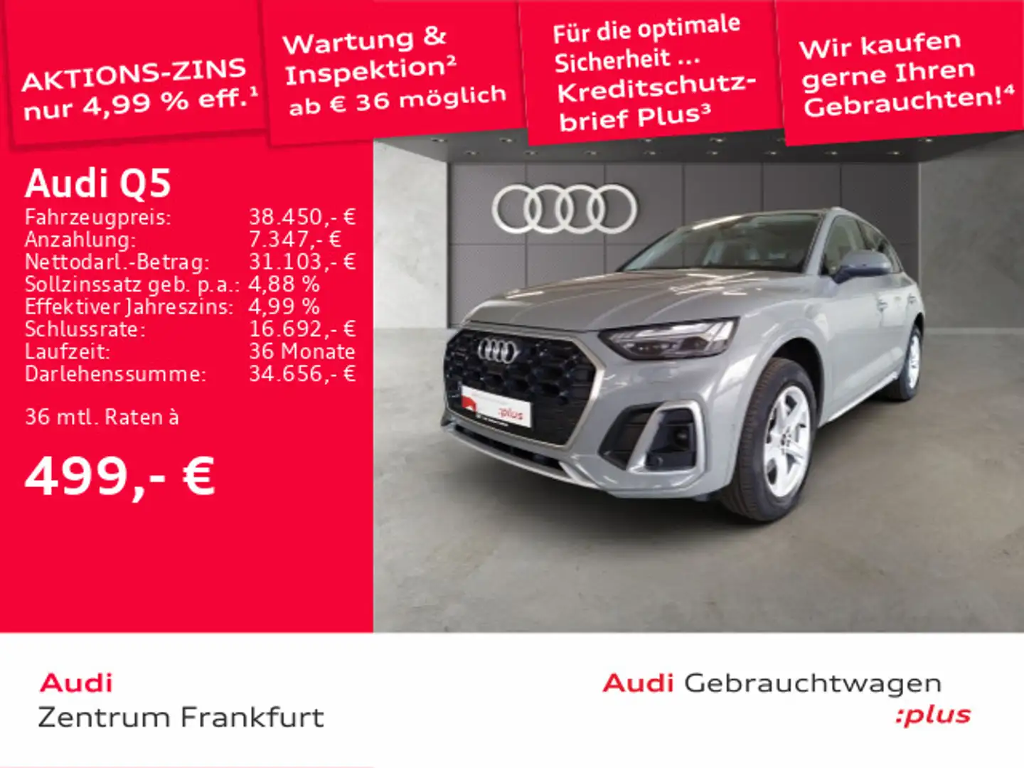 Audi Q5 55 TFSI e quattro S tronic S line MatrixLED H Grau - 1