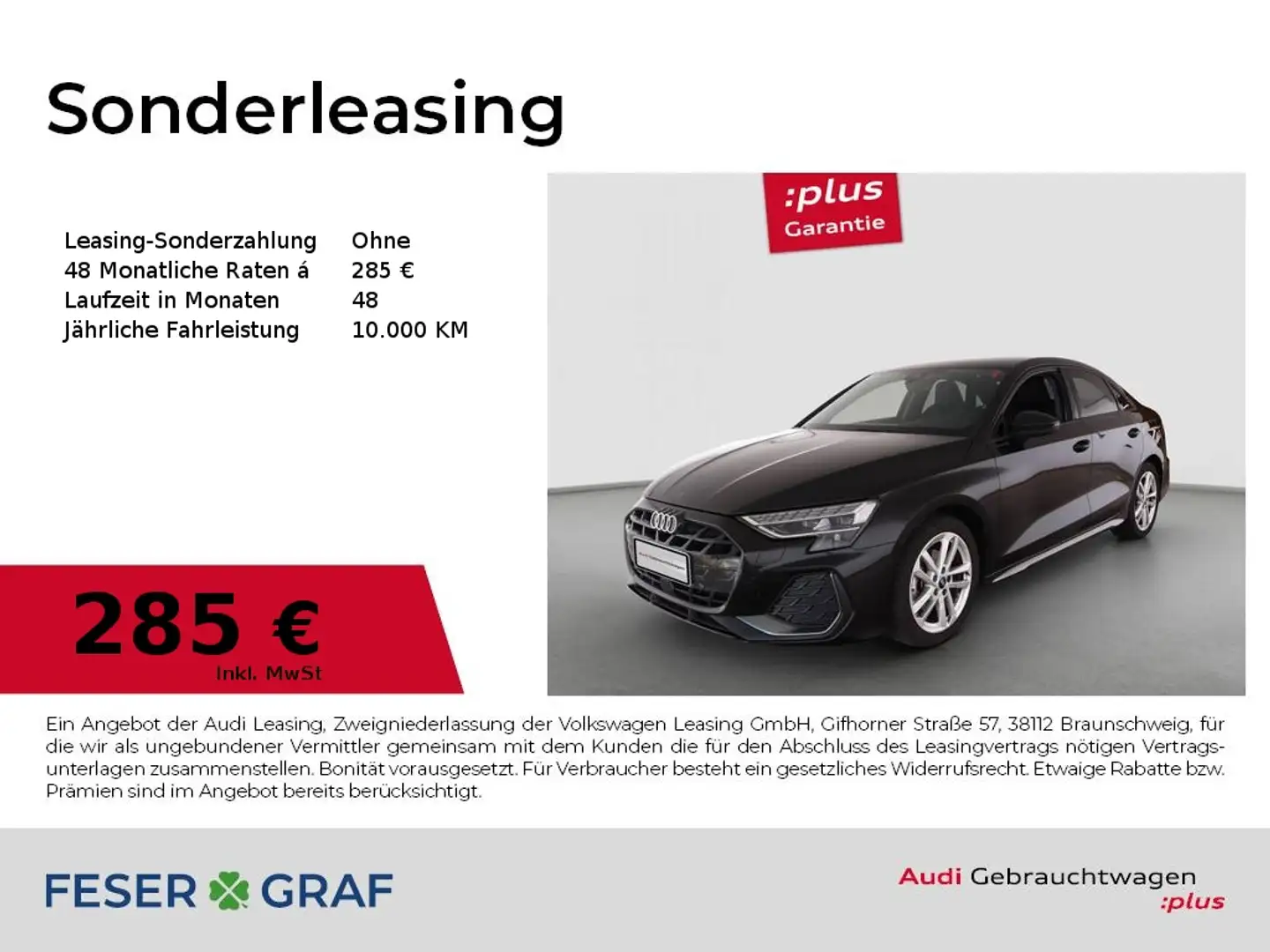 Audi A3 Limo 30 TFSI S line /LED/Navi+/ACC/Kamera Noir - 1
