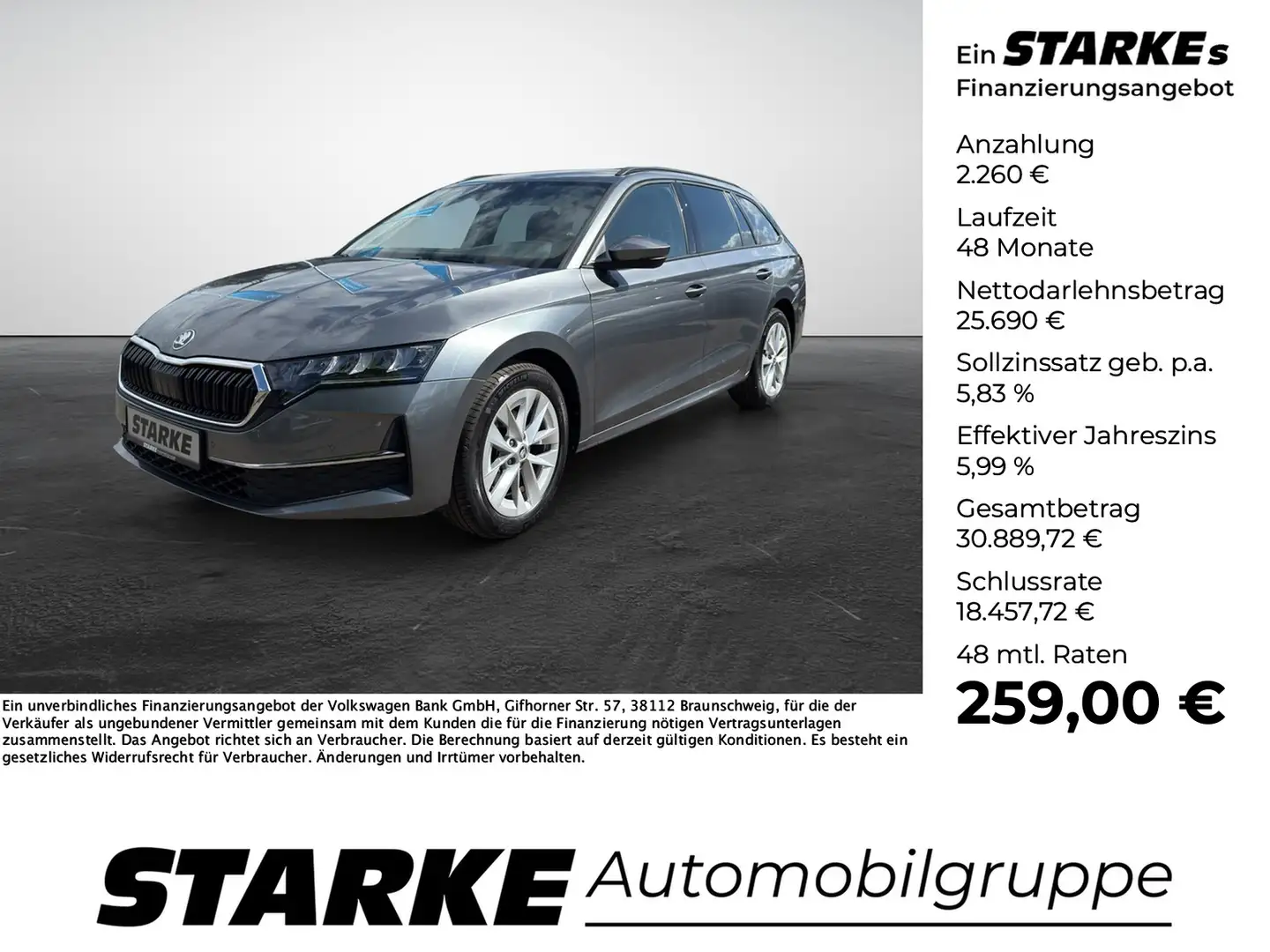 Skoda Octavia Combi 1.5 TSI mHEV DSG Selection Grau - 1