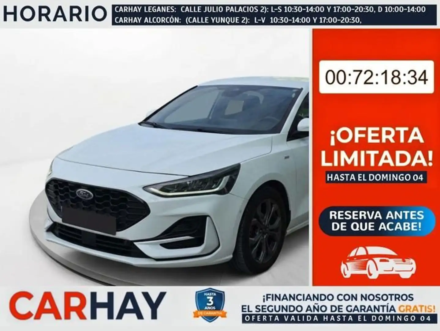 Ford Focus 1.0 Ecoboost MHEV 92kW ST-Line Blanco - 1