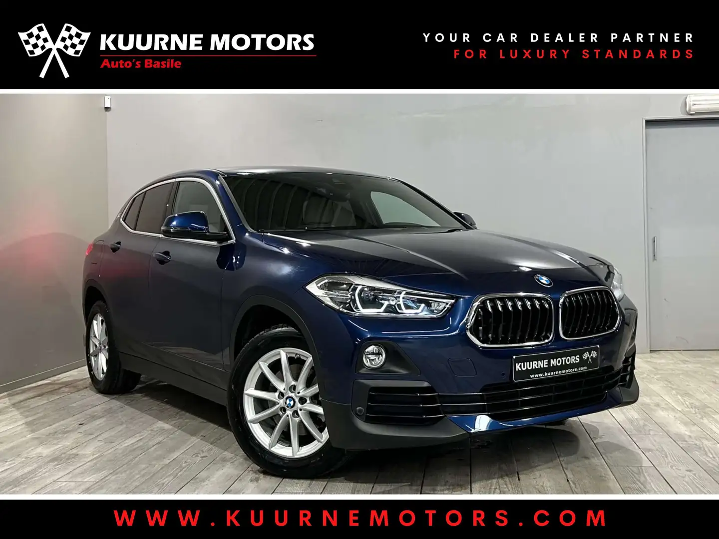 BMW X2 sDrive18d Led/Leder/Gps/Cam/Pdc/Bt *1j garantie* Bleu - 1