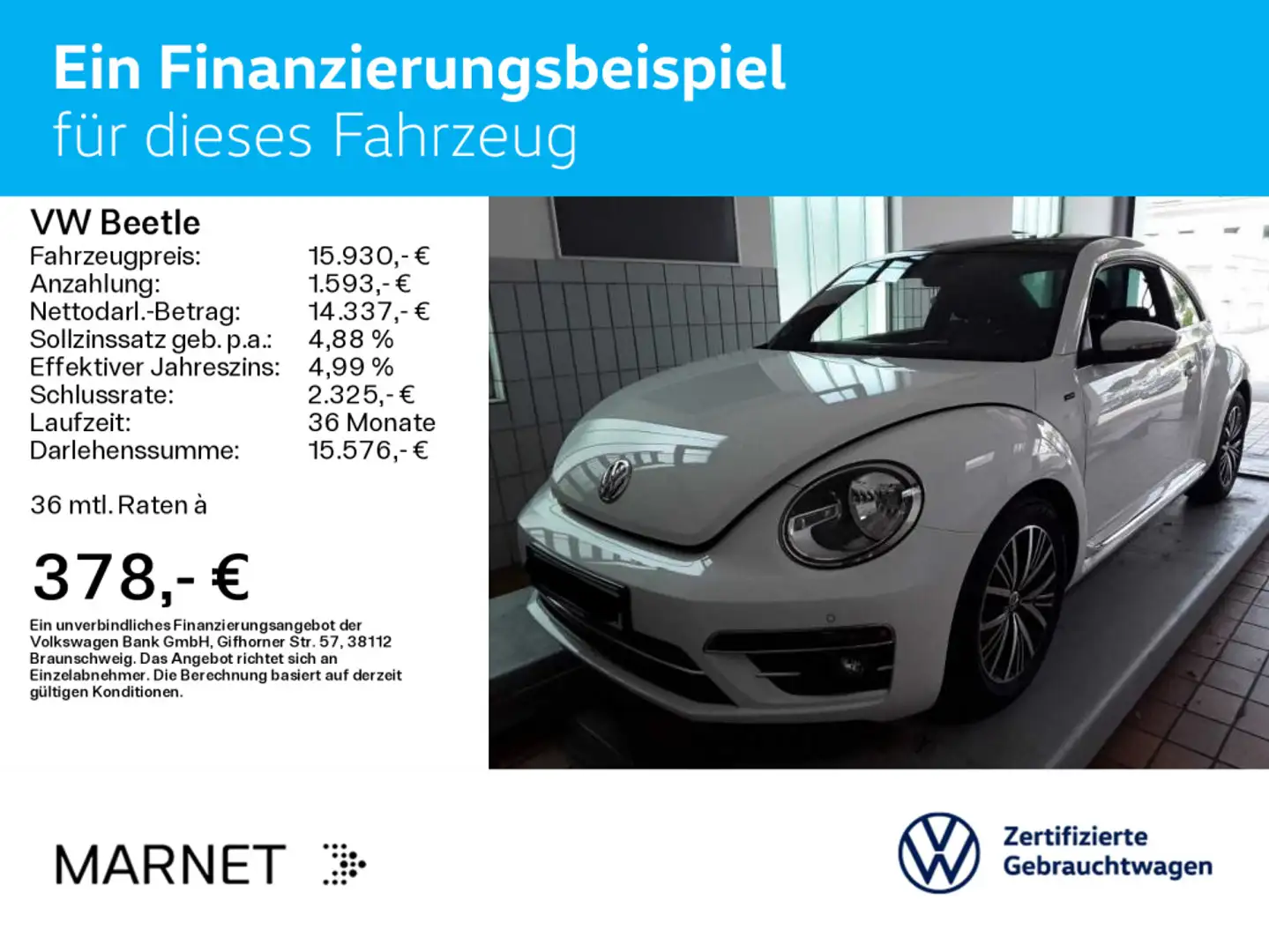 Volkswagen Beetle 1.2 TSI Allstar Navi*Kamera*SHZ*Tempomat* Білий - 2