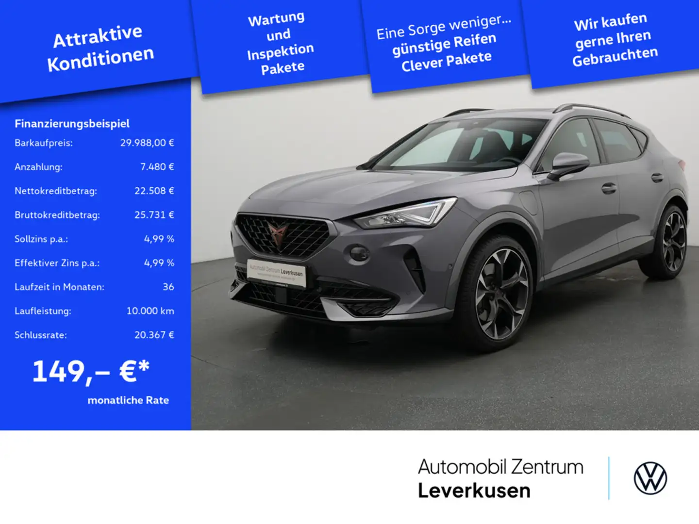 CUPRA Formentor VZ e-Hybrid PANO AHK NAVI LEDER ACC Grau - 1