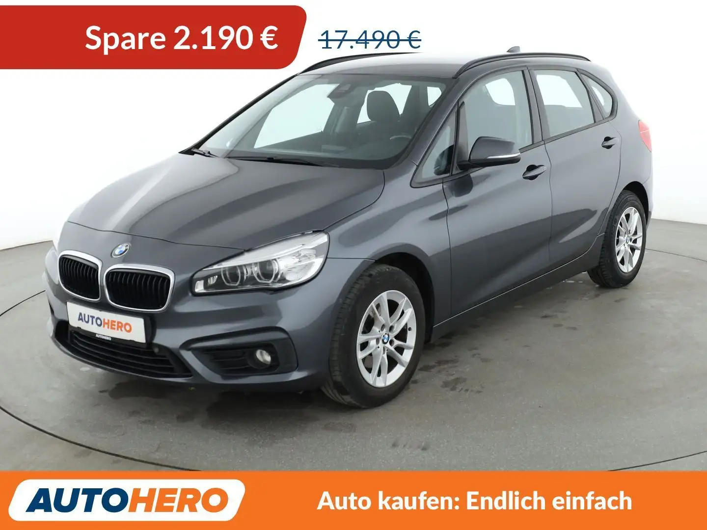 BMW 218 218d Active Tourer Advantage Aut.*NAVI*PDC*SHZ* Grau - 1