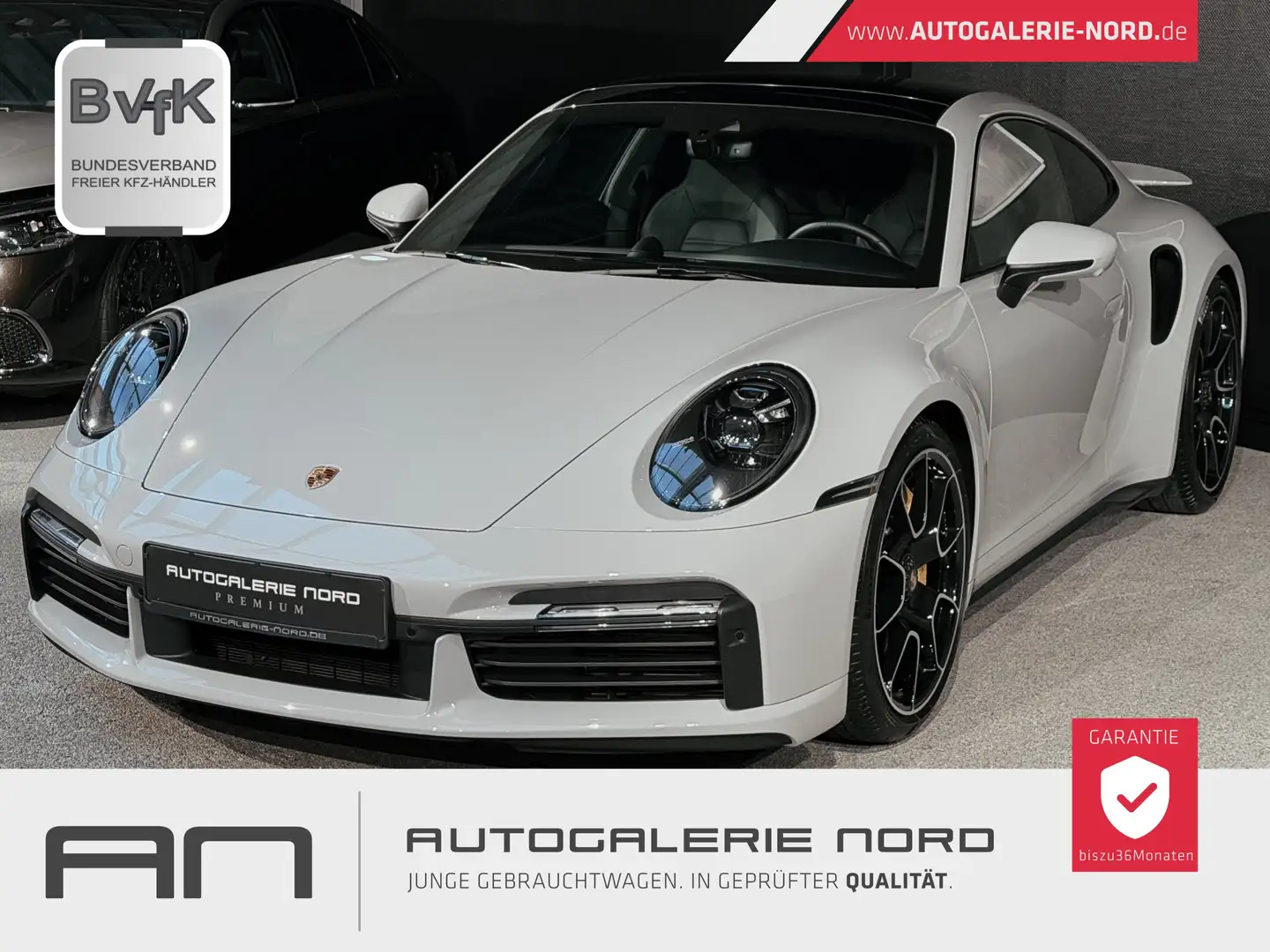 Porsche 992 911 Turbo S  Approved+Lift+Carbon+Pano+Burmester+3 Weiß - 1