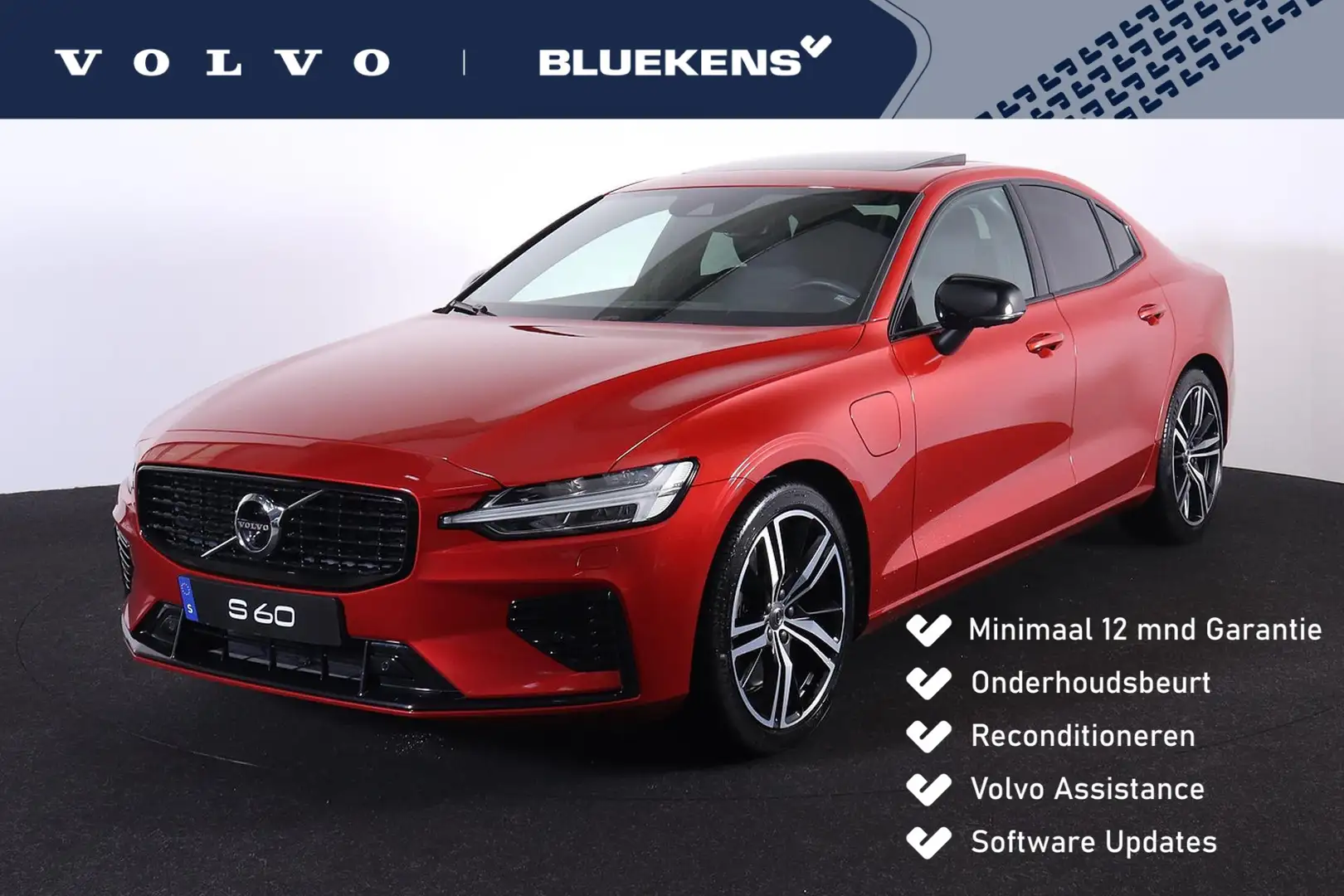 Volvo S60 Recharge T8 AWD R-Design - Panorama/schuifdak - In Red - 1