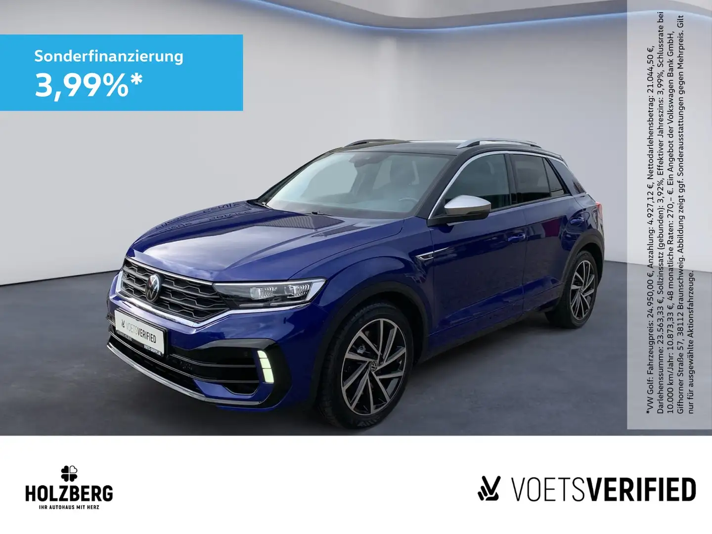 Volkswagen T-Roc 2.0 TSI R 4Motion BEATS+AKRAPOVIC+LEDER+AHK Blau - 1