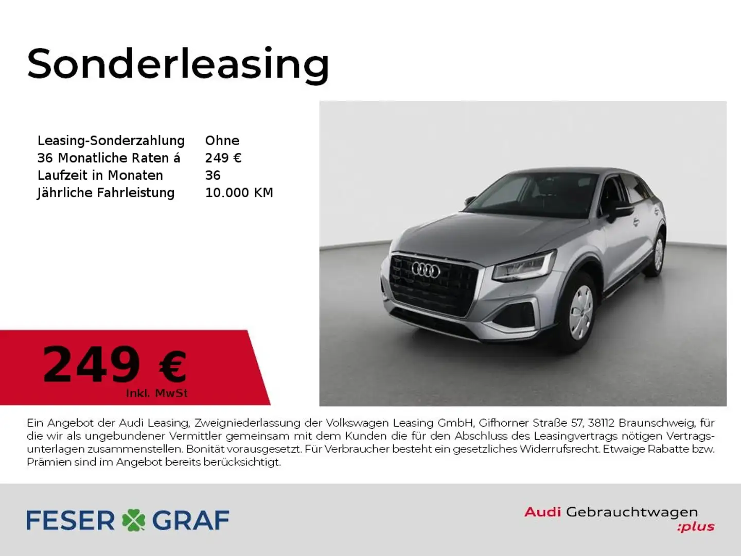 Audi Q2 Advanced Silber - 1