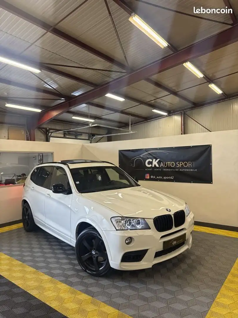 BMW X3 Serie 3.0d Pack M 258ch F25 Blanc - 1