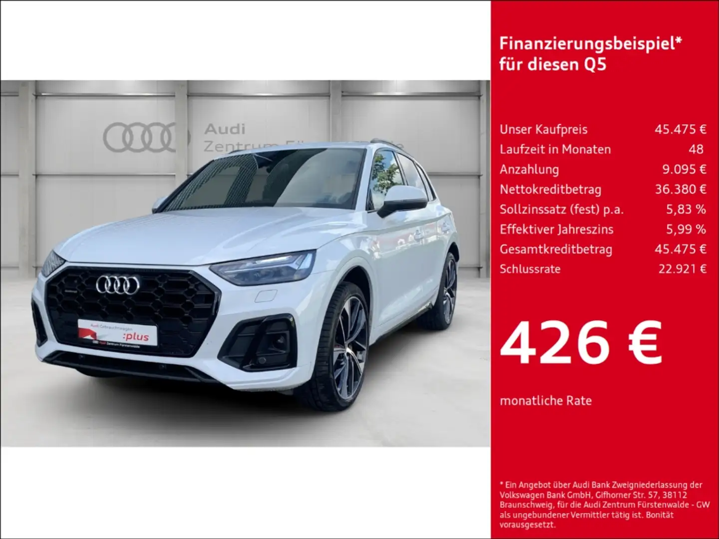 Audi Q5 tronic 50 TDI quattro S line Luftfederung  Niveau Weiß - 1
