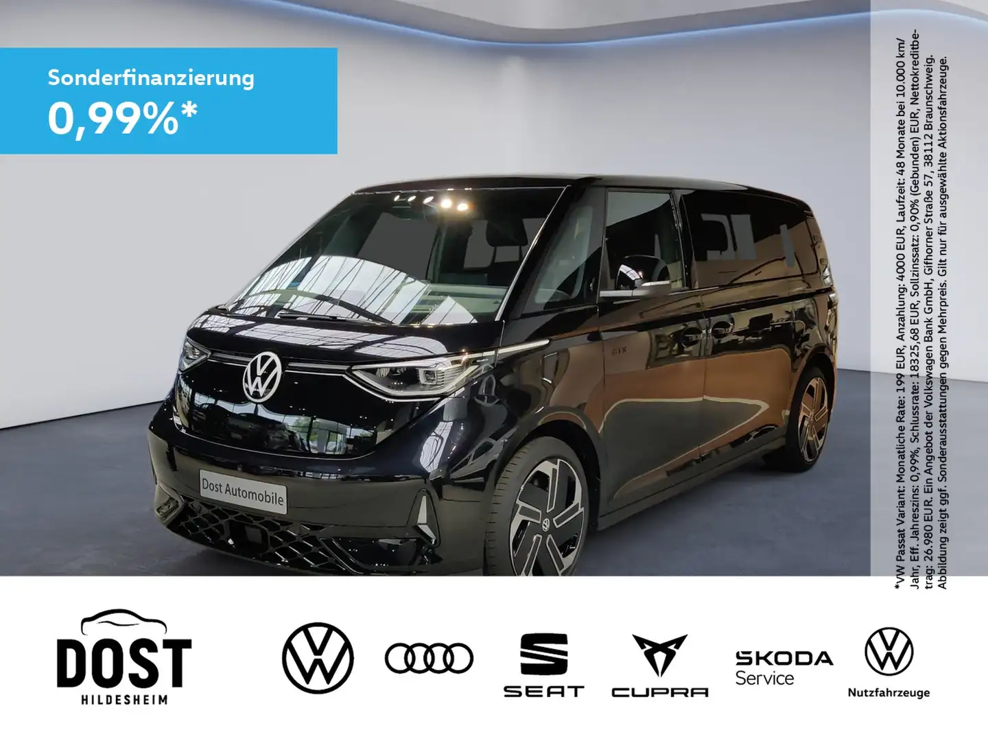 Volkswagen ID. Buzz GTX 4MOTION LR 6 SITZER+AHK+MATRIX+NAVI Schwarz - 1