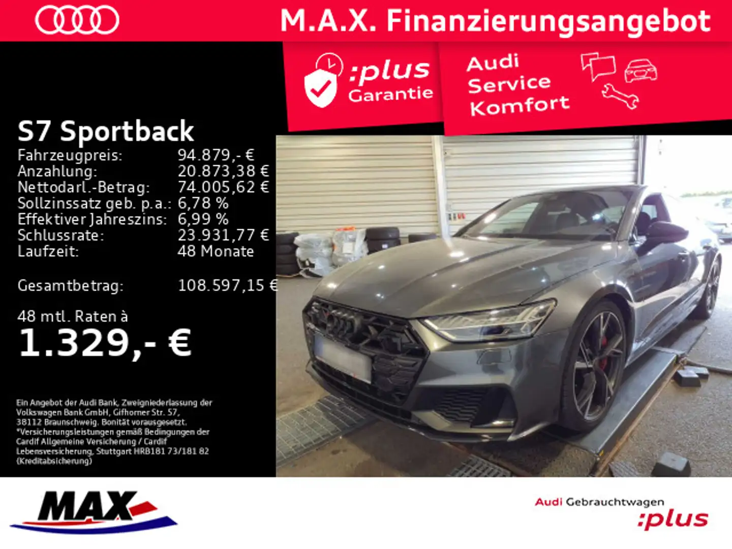 Audi S7 55 TDI QUATT AHK+MATRIX+PANO+KAMERA Grau - 1