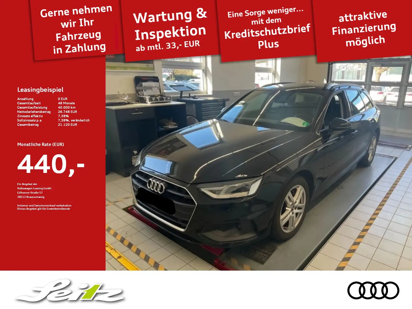 Audi A4 Avant 40 TFSI *HEAD-UP*LED*KAMERA* Schwarz - 1